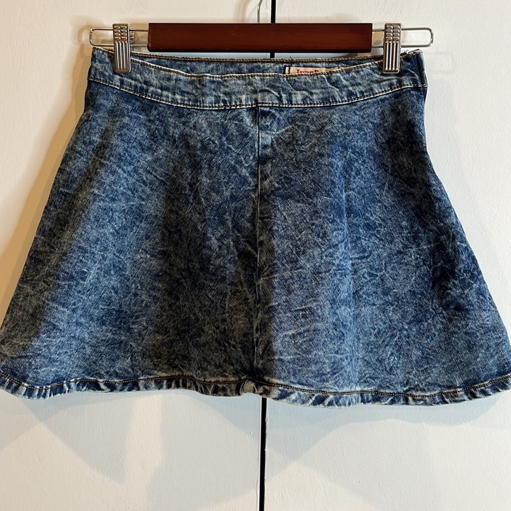 Judy Blue Y2K acid wash denim micro mini skirt